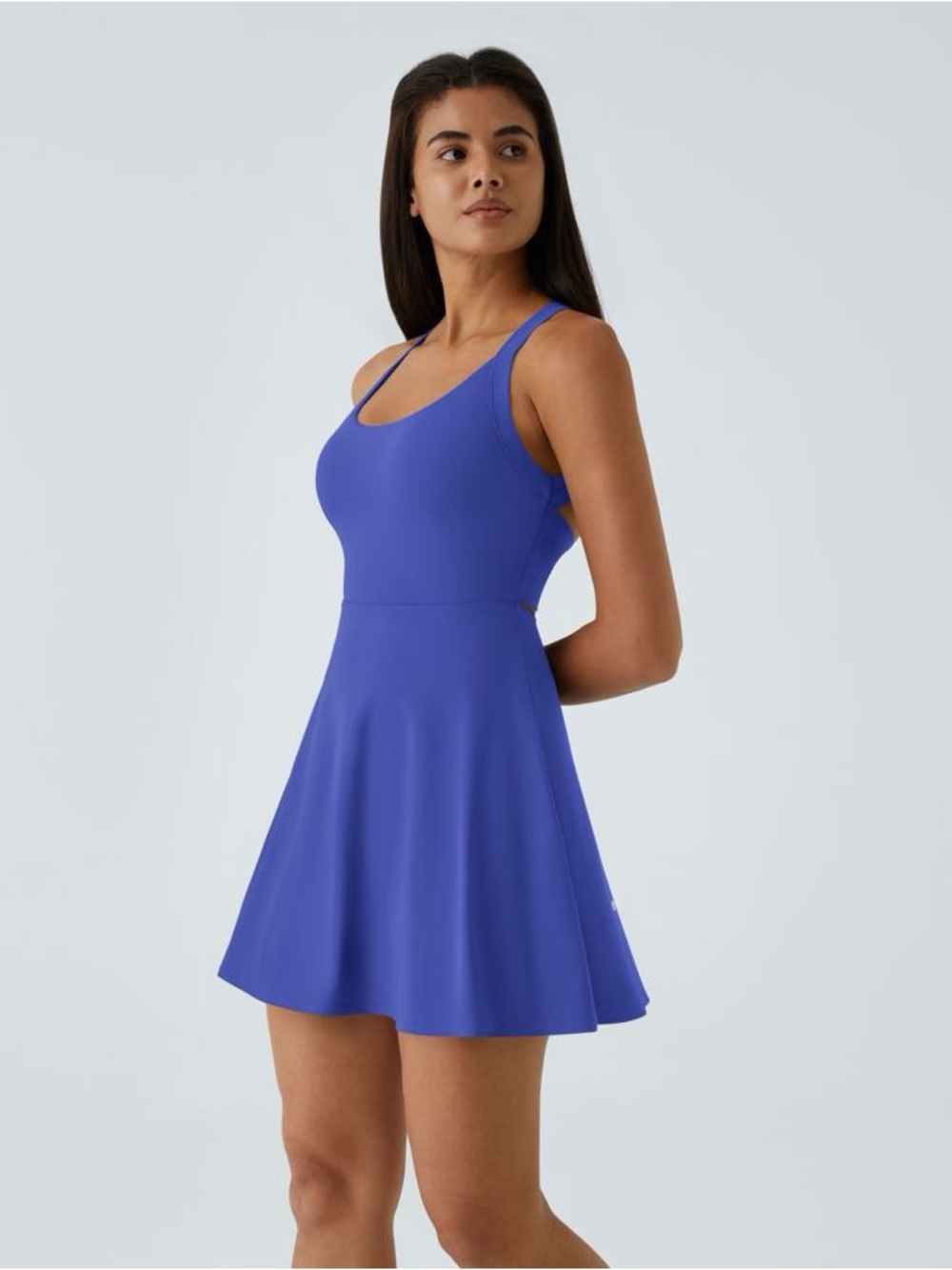 HALARA Royal Blue Cross-Back Fit & Active Dress - Picture 4 of 5